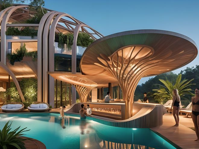 The pool bar, artist impression